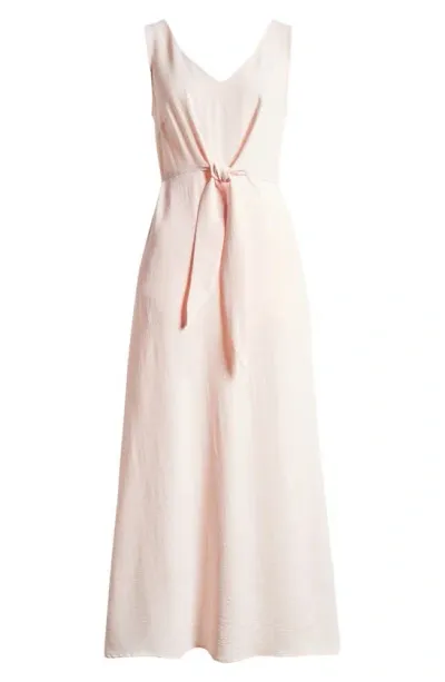 Halogen Front Tie Maxi Dress In Veiled Rose