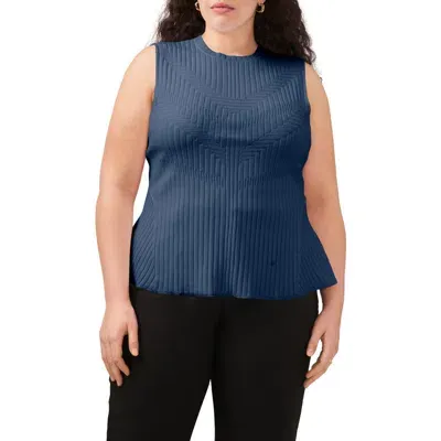 Halogenr Halogen(r) Peplum Rib Tank In Swift Seas Blue