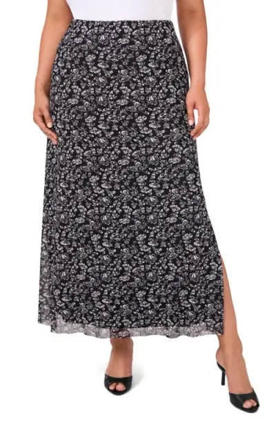 Halogenr Halogen(r) Printed Maxi Skirt In Rich Black/vera Vines