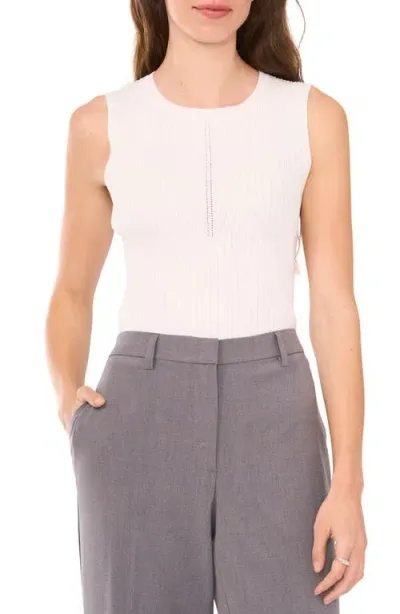 Halogenr Halogen(r) Rib Sleeveless Sweater In New Ivory White