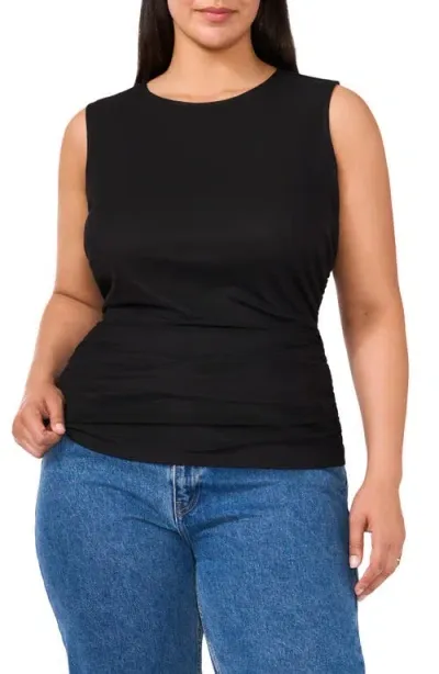 Halogenr Halogen(r) Sleeveless Ruched Top In Rich Black