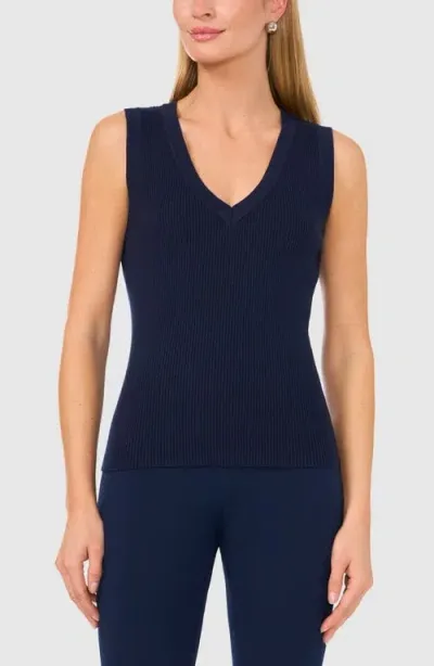 Halogenr Halogen(r) Sleeveless Sweater In Navy Blue