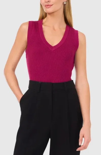 Halogenr Halogen(r) Sleeveless Sweater In Raspberry Purple