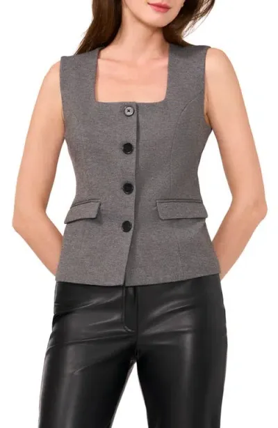 Halogenr Halogen(r) Square Neck Vest In Silver Smoke Grey