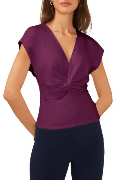 Halogenr Halogen(r) Twist Knit Top In Purple