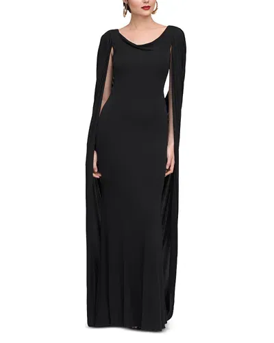 Halston Akeem Draped Gown In Black