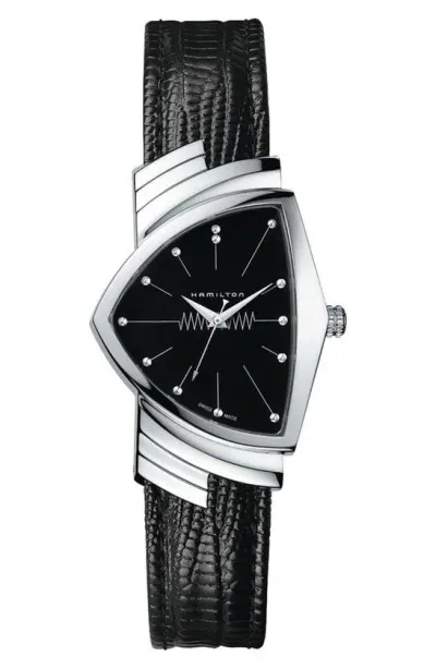 Hamilton Ventura Watch, 32.3mm X 50.3mm In Black