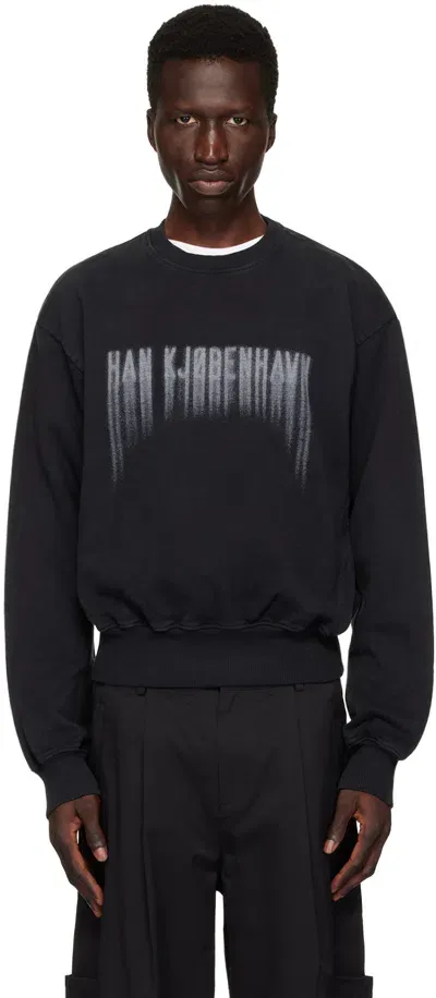 Han Kjobenhavn Black Faded Logo Sweatshirt