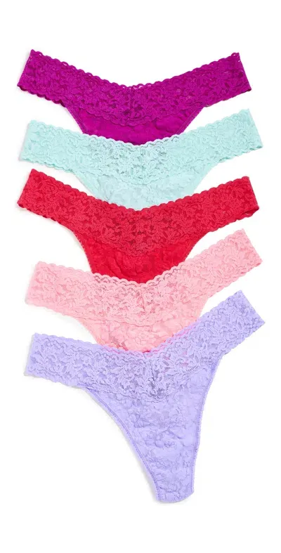 Hanky Panky 5 Low Rise Thongs Multi