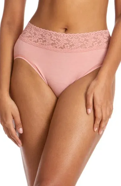 Hanky Panky Cotton French Briefs In Rooibos Beige