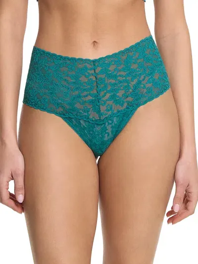 Hanky Panky Retro Lace Thong In Green