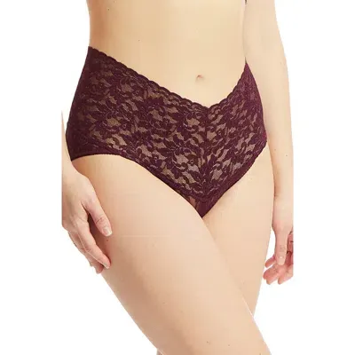 Hanky Panky Retro V-kini Briefs In Dried Cherry