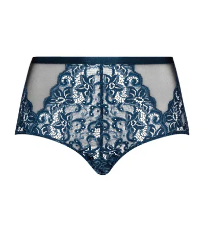 Hanro Lace Marlene Maxi Briefs In Blue