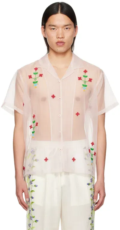 Harago Pink Beaded Shirt