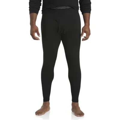 Harbor Bay By Dxl Cold Weather Level 1 Performance Thermal Pants In Black