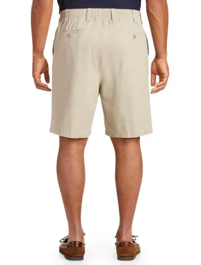 Harbor Bay By Dxl Elastic-waist Shorts In Khaki