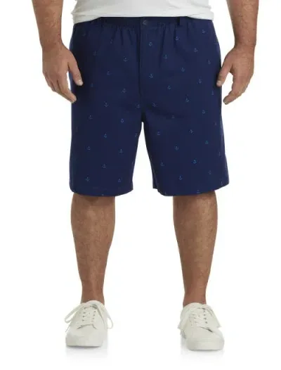 Harbor Bay By Dxl Elastic-waist Shorts In Navy