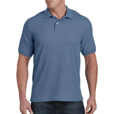 Harbor Bay By Dxl Piqué Polo Shirt In Bering Sea