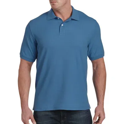 Harbor Bay By Dxl Piqué Polo Shirt In Blue Sapphire