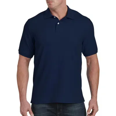 Harbor Bay By Dxl Piqué Polo Shirt In Navy