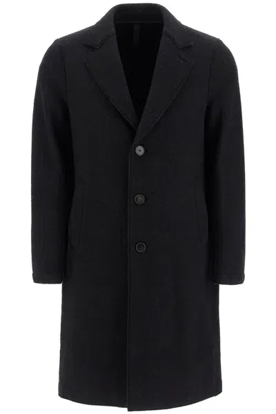 Harris Wharf London Cappotto Monopetto In Lana Cotta In Black