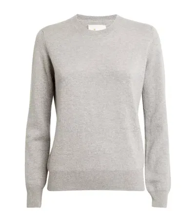 Harrods Cashmere Crew-neck Sweater In Grey