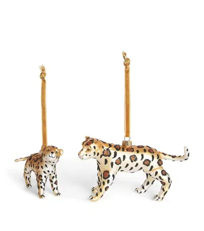 Harrods Cheetah Tree Decorations In Animal Print