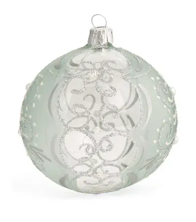 Harrods Glass Embellished Bauble In Clear