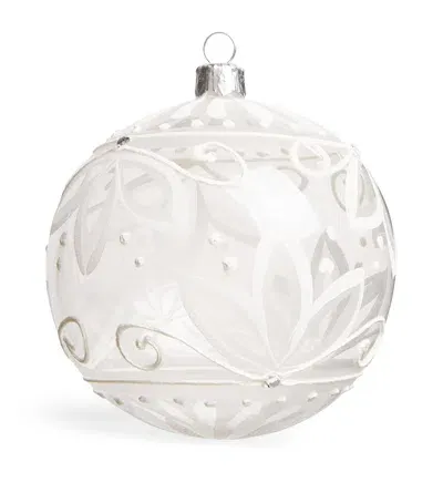 Harrods Glass Painted Bauble In Clear