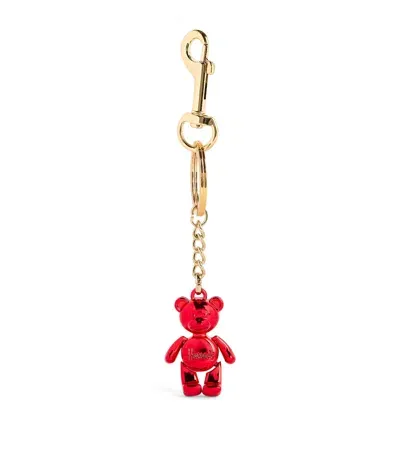 Harrods Jointed Bear Keyring In Gold