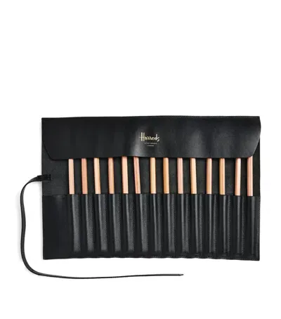 Harrods Leather Pencil Wrap In Black