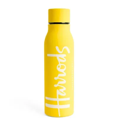 Harrods Logo Water Bottle In Yellow