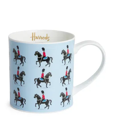 Harrods Marching Horses Mug In Blue