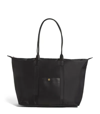 Harrods Medium Nylon Tote Bag In Black