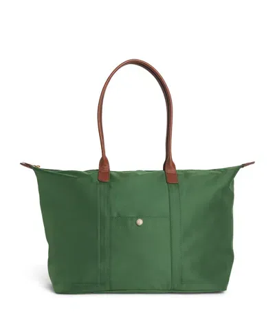 Harrods Medium Nylon Tote Bag In Green