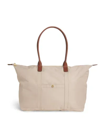 Harrods Medium Nylon Tote Bag In Brown