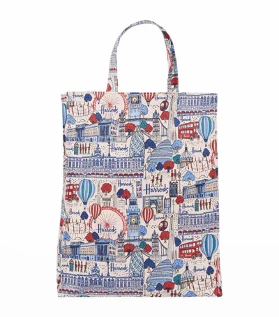 Harrods Medium Pretty City Shopper Bag In Blue