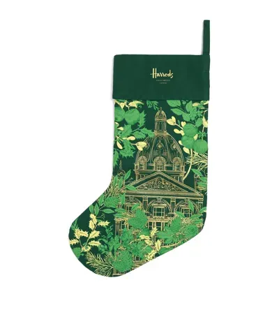 Harrods Printed Knightsbridge Stocking In Brown