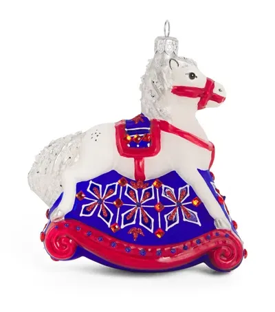 Harrods Rocking Horse Tree Decoration In Multi