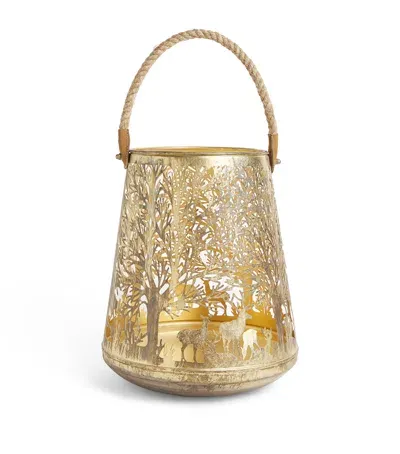 Harrods Round Lantern In Gold