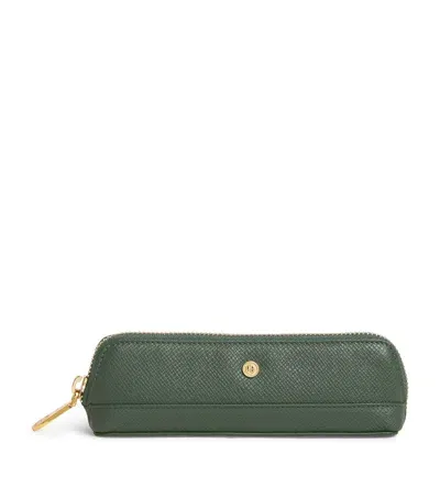 Harrods Slim Leather Pencil Case