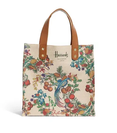 Harrods Small The Great Feast Jacquard Shopper Bag In Brown