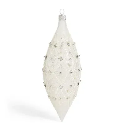 Harrods Sparkle Drop Tree Decoration In White