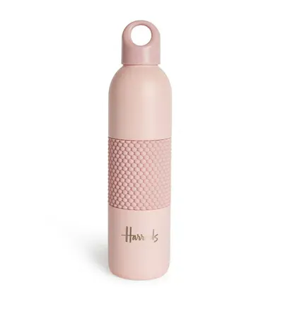 Harrods Stainless Steel And Silicone Water Bottle In Pink