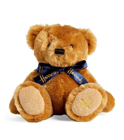 Harrods Babies' Teddy Bear In Bag Set In Brown