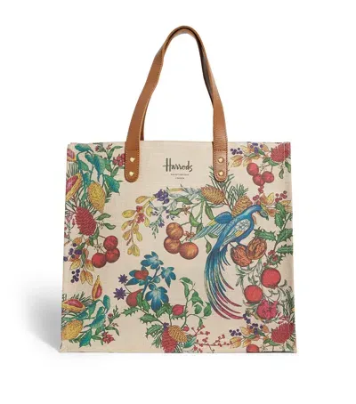 Harrods The Great Feast Jacquard Shopper Bag In Multi