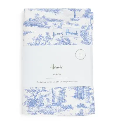 Harrods Toile Print Apron In Blue