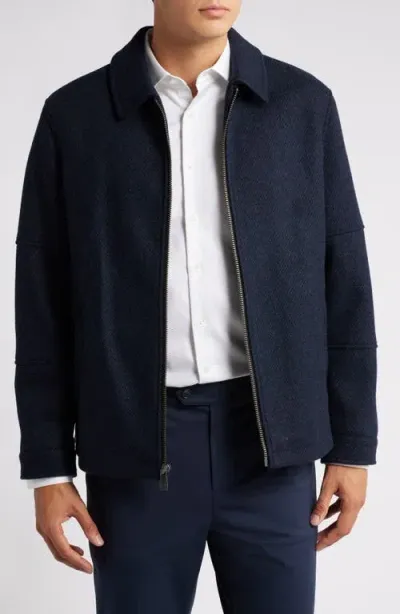 Hart Schaffner Marx Paloma Wool Blend Twill Jacket In Navy Twill