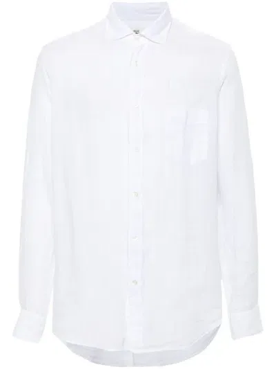 Hartford White Linen Shirt