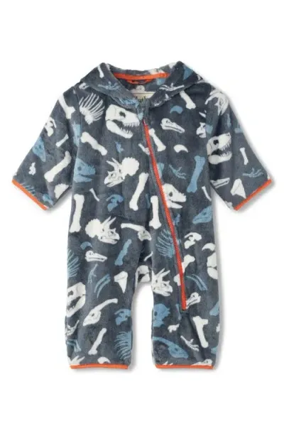 Hatley Babies'  Dino Fossils Fleece Bunting In Blue Nights